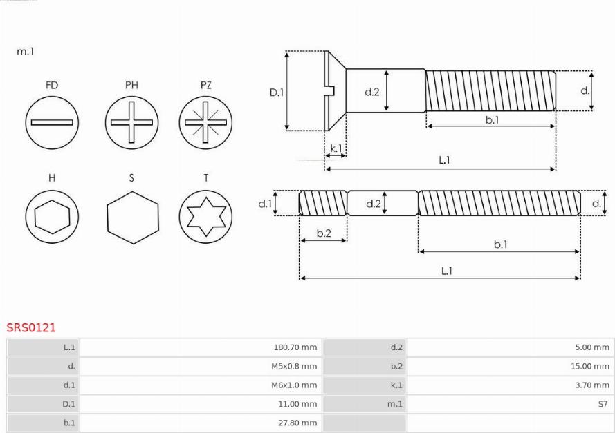 AS-PL SRS0121 - Ремкомплект, генератор autodnr.net