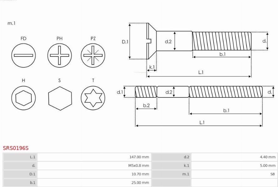 AS-PL SRS0196S - Ремкомплект, генератор avtokuzovplus.com.ua