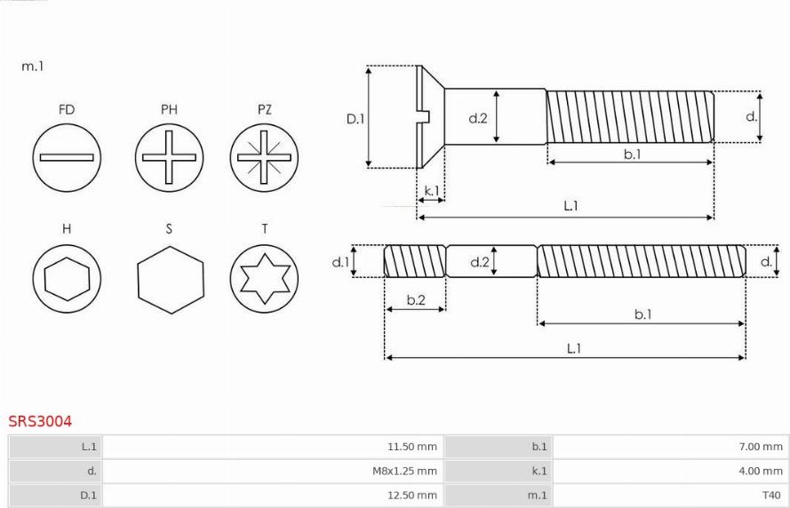 AS-PL SRS3004 - Ремкомплект, генератор autodnr.net