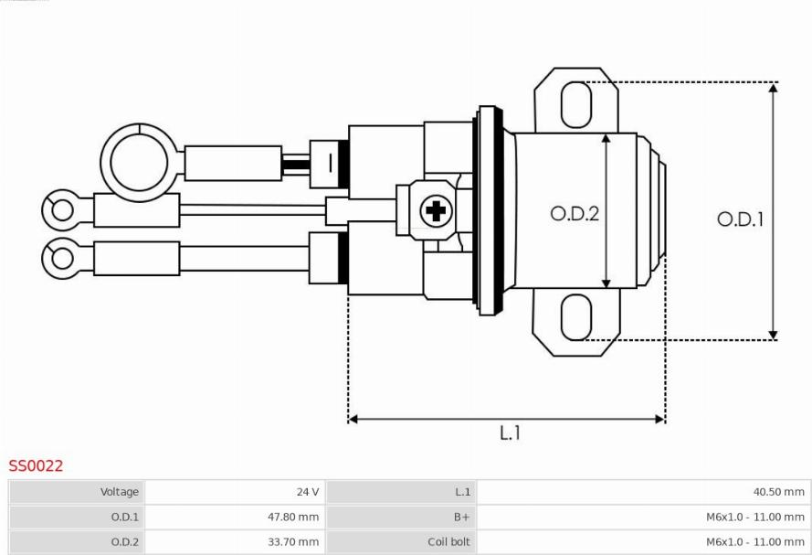 AS-PL SS0022 - Тягове реле, стартер autocars.com.ua