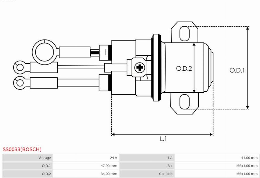 AS-PL SS0033(BOSCH) - Тяговое реле, стартер avtokuzovplus.com.ua