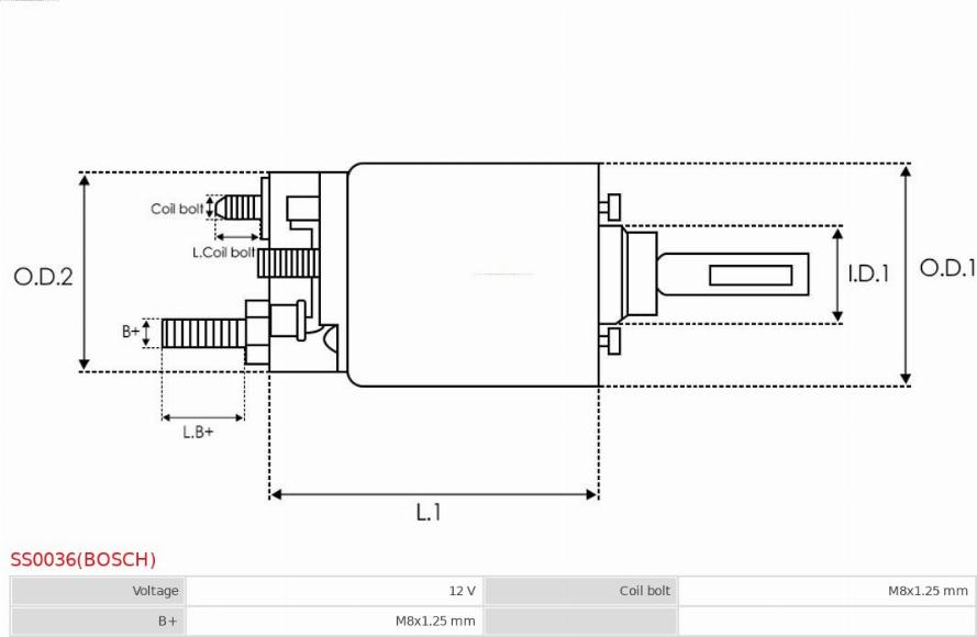 AS-PL SS0036(BOSCH) - Тяговое реле, стартер autodnr.net