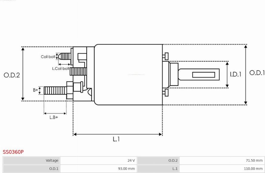 AS-PL SS0360P - Тяговое реле, стартер autodnr.net