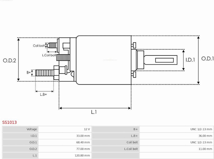 AS-PL SS1013 - Тяговое реле, стартер autodnr.net