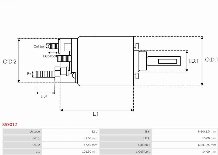 AS-PL SS9012 - Тяговое реле, стартер autodnr.net