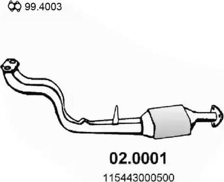 ASSO 02.0001 - Каталізатор autocars.com.ua