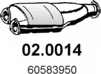 ASSO 02.0014 - Каталізатор autocars.com.ua
