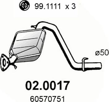 ASSO 02.0017 - Каталізатор autocars.com.ua