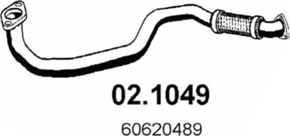 ASSO 02.1049 - Труба вихлопного газу autocars.com.ua