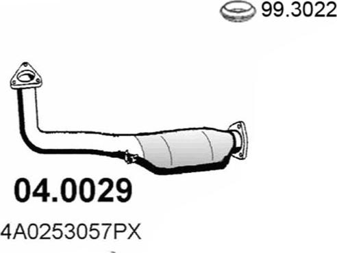 ASSO 04.0029 - Каталізатор autocars.com.ua