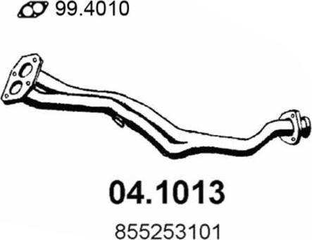 ASSO 04.1013 - Труба вихлопного газу autocars.com.ua