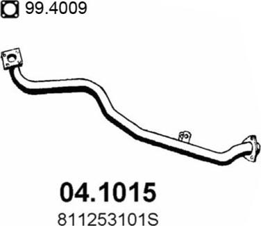 ASSO 04.1015 - Труба выхлопного газа autodnr.net