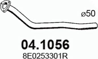 ASSO 04.1056 - Труба вихлопного газу autocars.com.ua