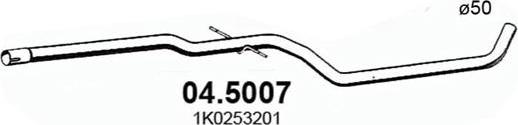 ASSO 04.5007 - Труба вихлопного газу autocars.com.ua