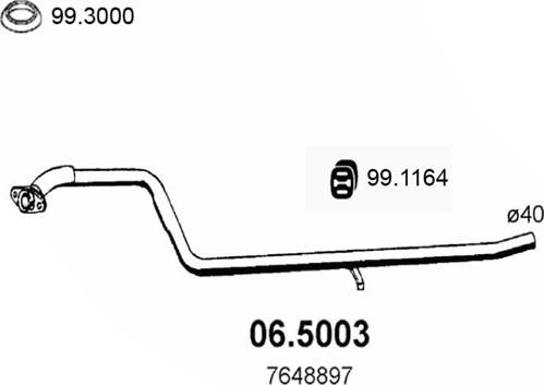 ASSO 06.5003 - Труба выхлопного газа avtokuzovplus.com.ua