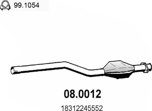 ASSO 08.0012 - Каталізатор autocars.com.ua
