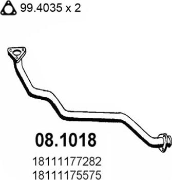 ASSO 08.1018 - Труба выхлопного газа autodnr.net