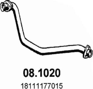 ASSO 08.1020 - Труба выхлопного газа avtokuzovplus.com.ua