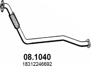 ASSO 08.1040 - Труба вихлопного газу autocars.com.ua