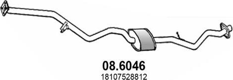 ASSO 08.6046 - Середній глушник вихлопних газів autocars.com.ua