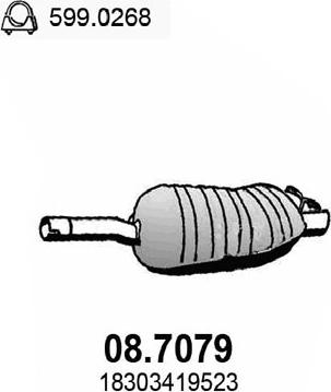 ASSO 08.7079 - Глушник вихлопних газів кінцевий autocars.com.ua