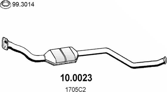 ASSO 10.0023 - Каталізатор autocars.com.ua
