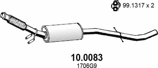 ASSO 10.0083 - Каталізатор autocars.com.ua