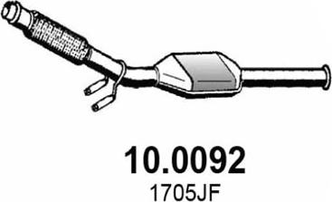 ASSO 10.0092 - Каталізатор autocars.com.ua