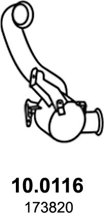 ASSO 10.0116 - Каталізатор autocars.com.ua