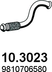 ASSO 10.3023 - Труба вихлопного газу autocars.com.ua