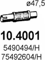ASSO 10.4001 - Труба вихлопного газу autocars.com.ua