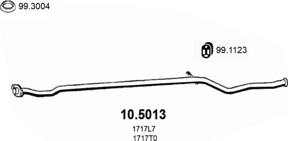 ASSO 10.5013 - Труба вихлопного газу autocars.com.ua