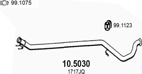 ASSO 10.5030 - Труба вихлопного газу autocars.com.ua