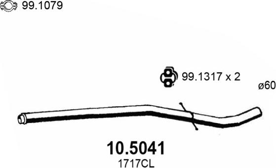 ASSO 10.5041 - Труба вихлопного газу autocars.com.ua