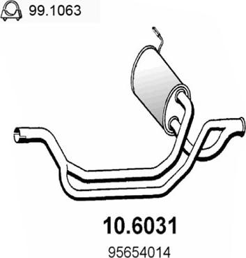 ASSO 10.6031 - Средний глушитель выхлопных газов avtokuzovplus.com.ua