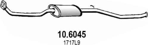 ASSO 10.6045 - Средний глушитель выхлопных газов avtokuzovplus.com.ua