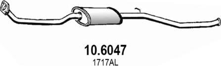 ASSO 10.6047 - Средний глушитель выхлопных газов avtokuzovplus.com.ua