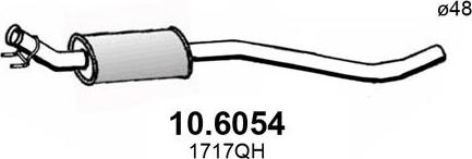 ASSO 10.6054 - Средний глушитель выхлопных газов autodnr.net