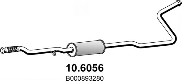 ASSO 10.6056 - Середній глушник вихлопних газів autocars.com.ua