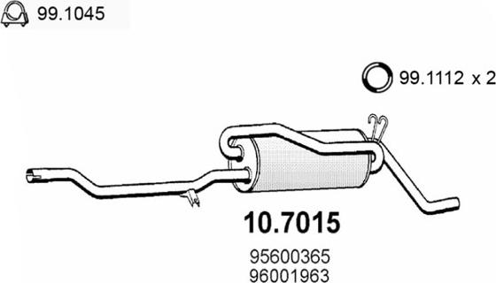 ASSO 10.7015 - Глушник вихлопних газів кінцевий autocars.com.ua