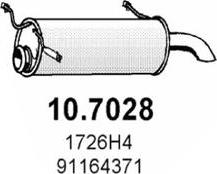 ASSO 10.7028 - Глушник вихлопних газів кінцевий autocars.com.ua