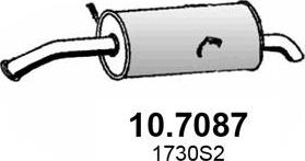 ASSO 10.7087 - Глушник вихлопних газів кінцевий autocars.com.ua