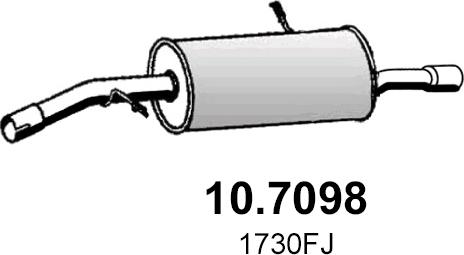 ASSO 10.7098 - Глушник вихлопних газів кінцевий autocars.com.ua