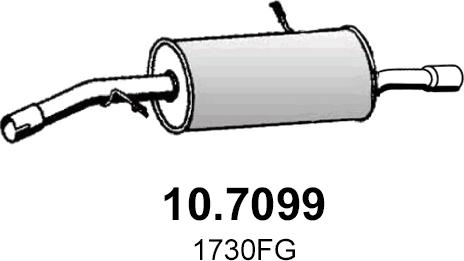 ASSO 10.7099 - Глушитель выхлопных газов, конечный avtokuzovplus.com.ua