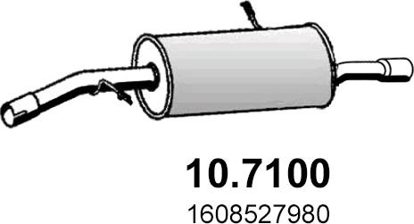 ASSO 10.7100 - Глушник вихлопних газів кінцевий autocars.com.ua