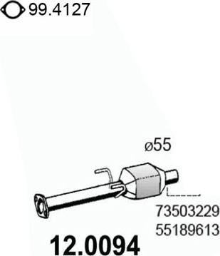 ASSO 12.0094 - Каталізатор autocars.com.ua