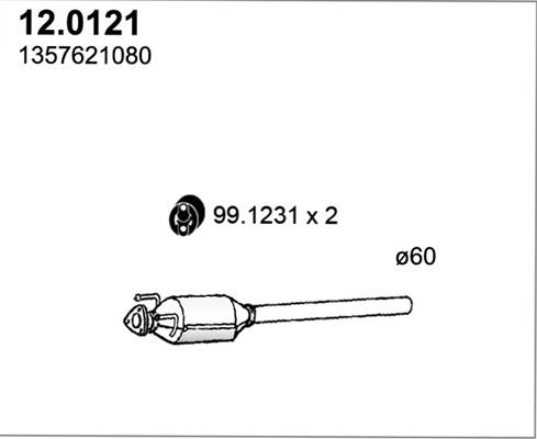 ASSO 12.0121 - Каталізатор autocars.com.ua