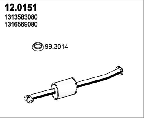 ASSO 12.0151 - Каталізатор autocars.com.ua