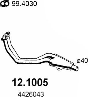 ASSO 12.1005 - Труба выхлопного газа autodnr.net