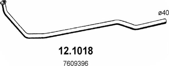 ASSO 12.1018 - Труба выхлопного газа avtokuzovplus.com.ua